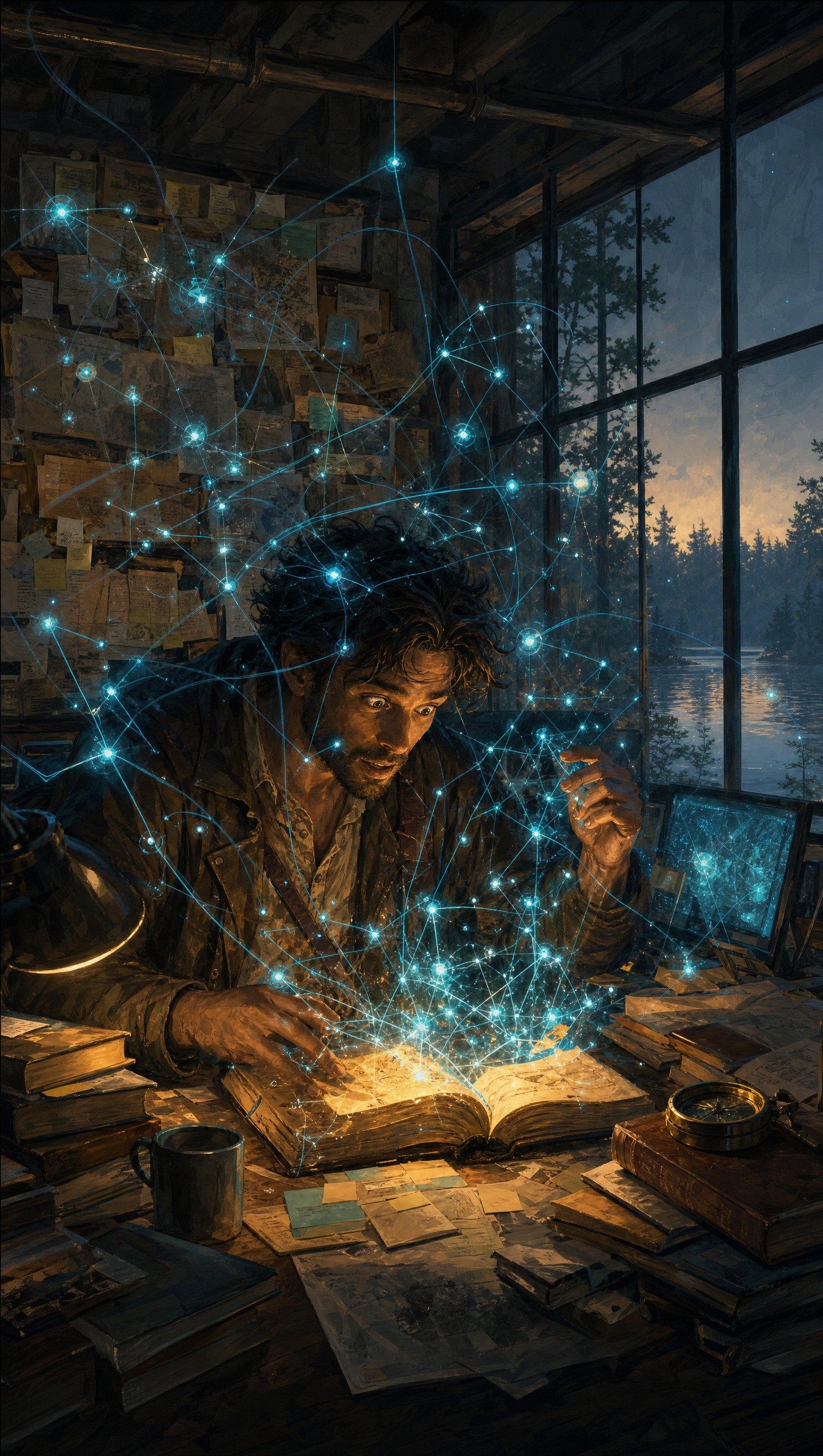 Rune stinger - at his desk in the Lair
